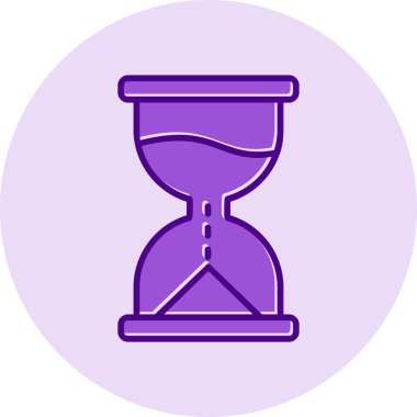 Kum saati simgesi, vektör illüstrasyonu 