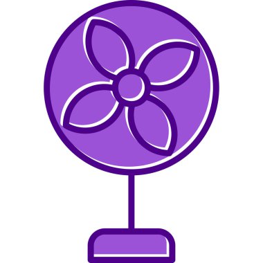 air fan simgesi, vektör illüstrasyonu basit tasarım