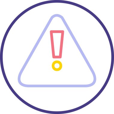 Uyarı vektör çizgisi simgesi, vektör illüstrasyonu 