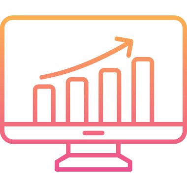 Veri analizi. Web simgesi basit illüstrasyon                  