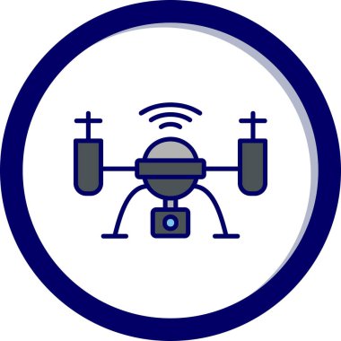 Drone simgesi vektör illüstrasyon tasarımı