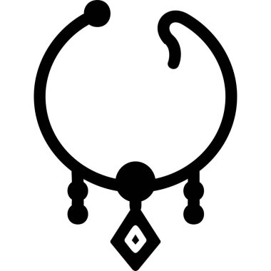 kolye simgesi vektör illüstrasyonu