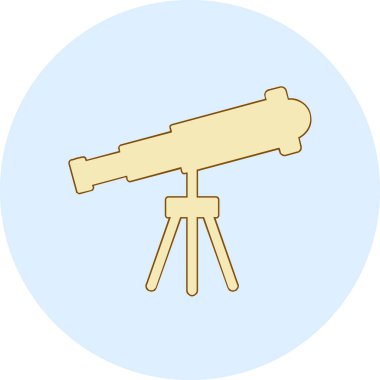 Teleskop. Web simgesi basit illüstrasyon