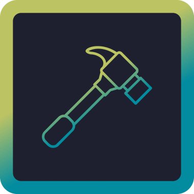 Çekiç ağı simgesi, basit vektör illüstrasyonu 