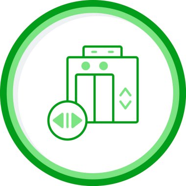 Düğme simgesi ögesinin vektör illüstrasyonu 