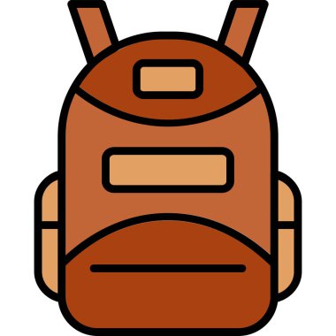 Sırt çantası. Web simgesi basit illüstrasyon