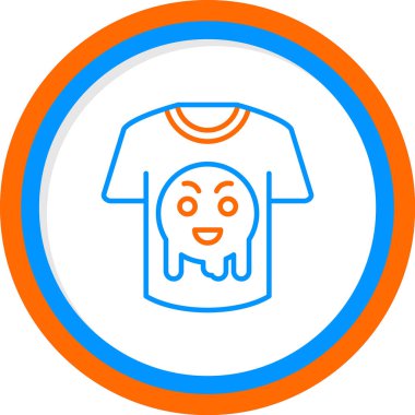 Tişört simgesinin vektör illüstrasyonu