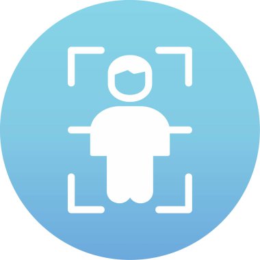 Vücut Tarama Web simgesi, vektör illüstrasyonu