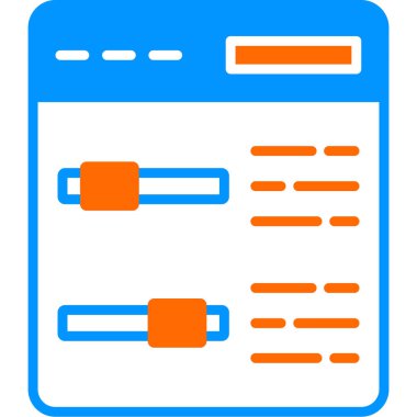 Web Ayarları. Web simgesi basit tasarım              