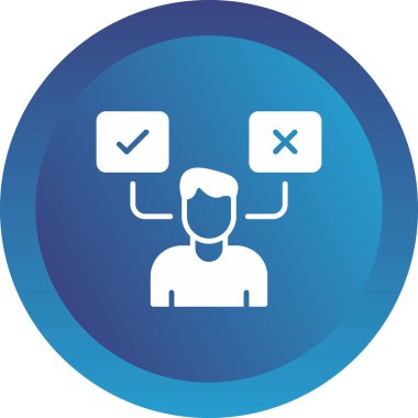 Karar İşaretleyici simgesi, vektör illüstrasyonu  