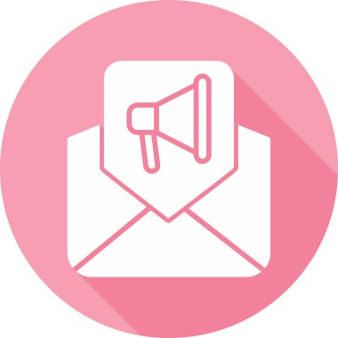 e-posta pazarlama simgesi, vektör illüstrasyonu basit tasarım