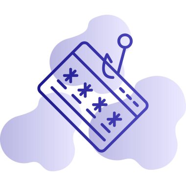 phishing simgesi, vektör illüstrasyonu basit tasarım