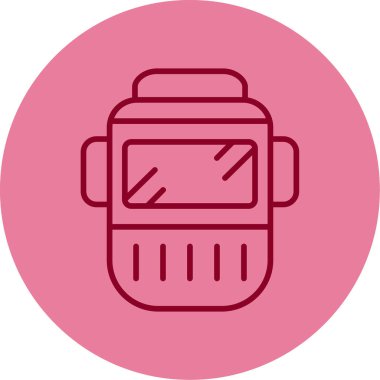 Kaynak maskesi. Web simgesi basit illüstrasyon                   