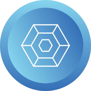 Altıgen simgesi, web düğmesi, katı vektör tasarımı