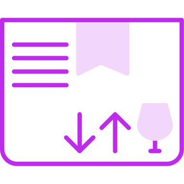 Kırılgan simge, vektör illüstrasyonu basit tasarım