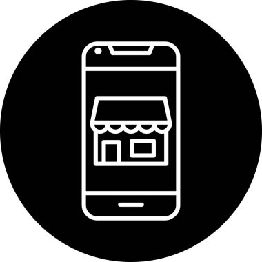 Akıllı telefon web simgesi, vektör illüstrasyonunda çevrimiçi rezervasyon