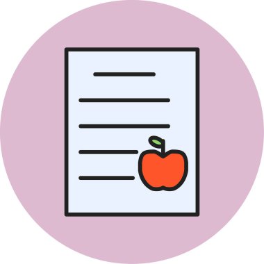 Diyet planı simgesi, vektör illüstrasyonu basit tasarım