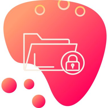 Dizin kilidi simgesi, basit illüstrasyon