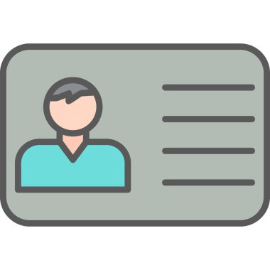 Ofis Kimliği Web simgesi, vektör illüstrasyonu