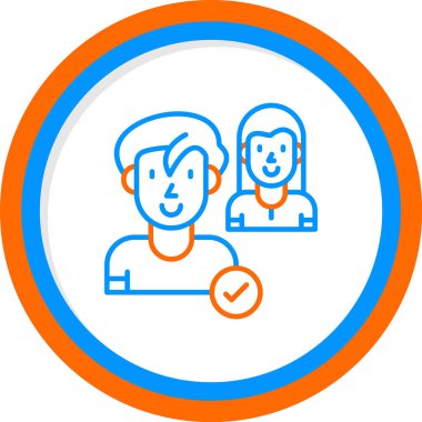 İş Arkadaşları simgesinin vektör illüstrasyonu