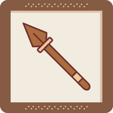 Mızrak simgesi vektör illüstrasyonu