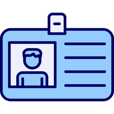 Kimlik kartı web simgesi, vektör illüstrasyonu