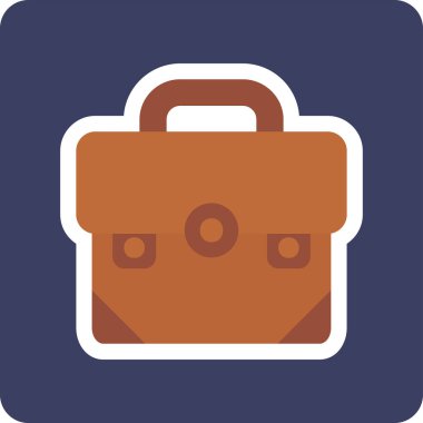 Bavul. Web simgesi basit illüstrasyon 