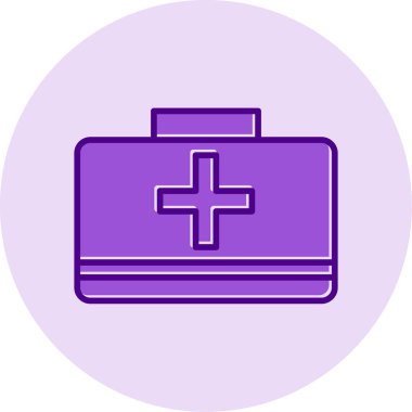 İlk Yardım Kiti tıbbi ikon vektör çizimi