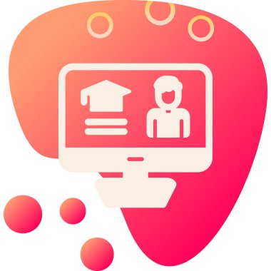 E-öğrenme modern simgesinin vektör illüstrasyonu               