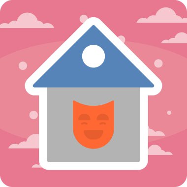 Tiyatro Web simgesi, vektör illüstrasyonu