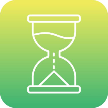 Kum saati simgesi, vektör illüstrasyonu 