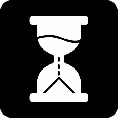 Kum saati simgesi, vektör illüstrasyonu 