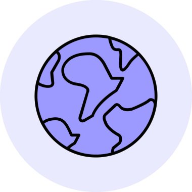 toprak küresi simgesi, vektör illüstrasyonu basit tasarım