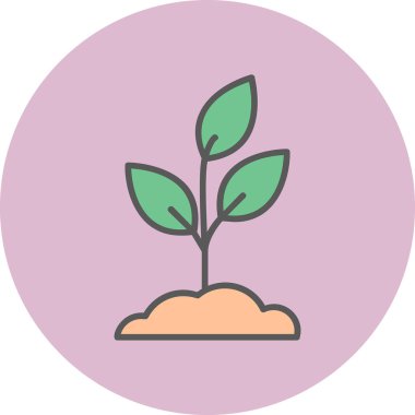 Bitki. Web simgesi basit illüstrasyon 