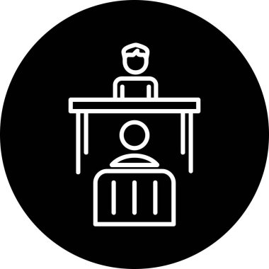 İş Görüşmesi modern simgesinin vektör illüstrasyonu        