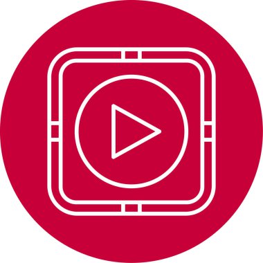 çalma düğmesi simgesi, vektör illüstrasyonu 