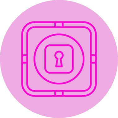 kilit düz simge vektör çizim