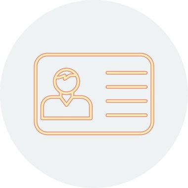 Ofis Kimliği Web simgesi, vektör illüstrasyonu