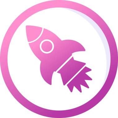 İzole edilmiş arkaplanda roket ağ simgesi