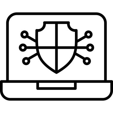 Web simgesi ve vektör illüstrasyonunu koru       