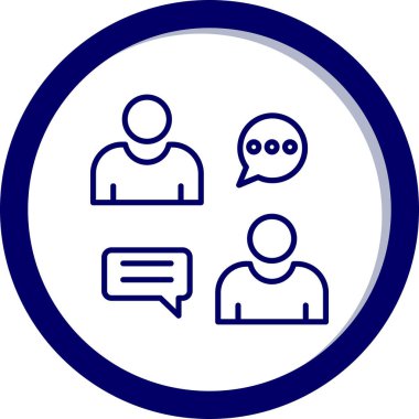 sohbet simgesi, vektör illüstrasyonu basit tasarım