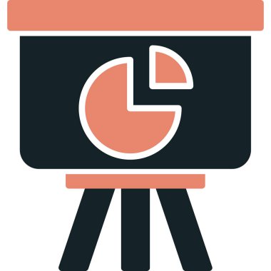 Pasta çizelgesi simgesi, vektör illüstrasyonu 