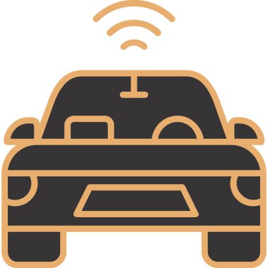 Özerk Otomobil Web simgesi, vektör illüstrasyonu 