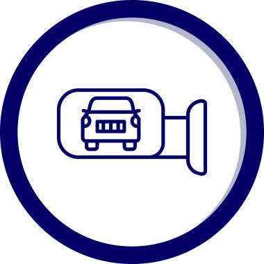 Yan Ayna ikonu vektör illüstrasyonu                      