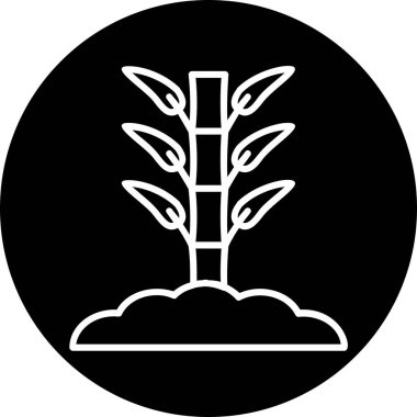 Bamboo icon, vector illustration simple design