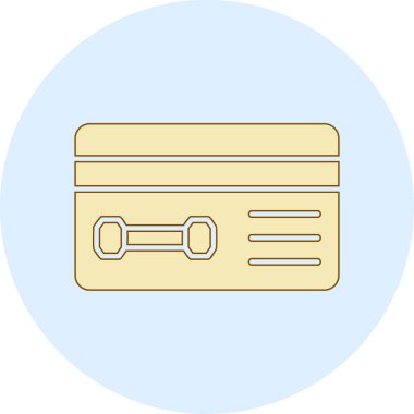 Üye Kart simgesi, vektör illüstrasyonu basit tasarım