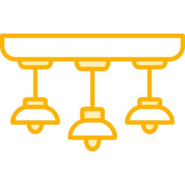 Asılı Lambalar simgesinin vektör illüstrasyonu           