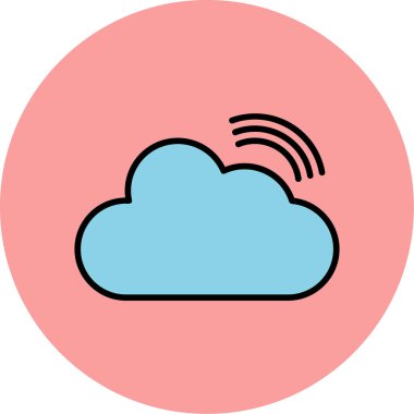 Rss Bulut simgesi, vektör illüstrasyonu basit tasarım