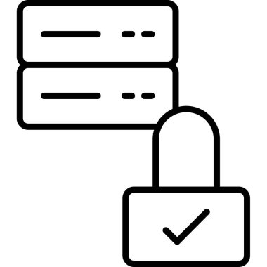 güvenli ağ simgesi, vektör illüstrasyonu              