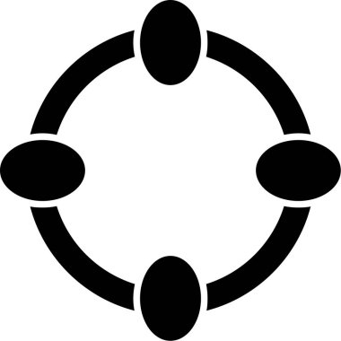 Oval Web simgesi basit illüstrasyon 